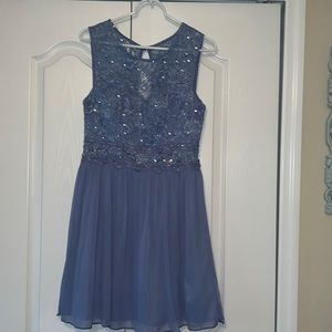 IN Blue/Gray Prom dress. Juniors size 7. Great condition.